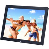 Rama foto digitala iUni RFD1 cu telecomanda, 15 inch, Multimedia, Negru